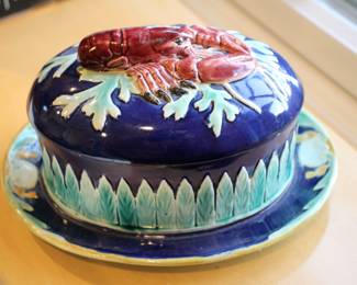 Antique majolica pieces from Charles Washburne