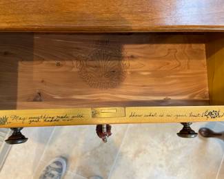 LL Hammond table, decorative painting by Betsy Krieg Salm