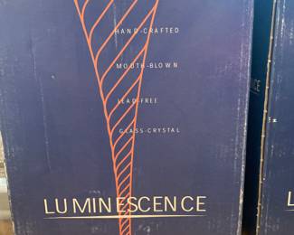 4 pairs of brand new Luminescense champagne glasses 