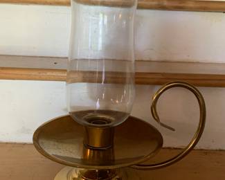 California Brass hurricane candle holder