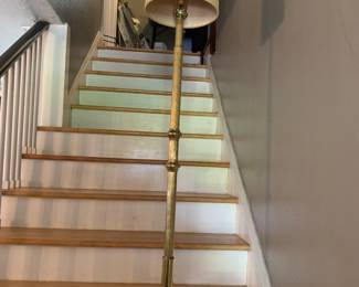 Floor standing brass light