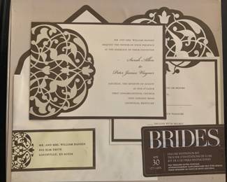 4 boxes of brand new wedding invitations