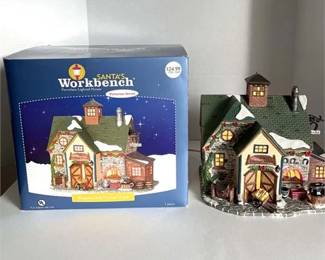 Santas Lighted Workbench Carriage House 
