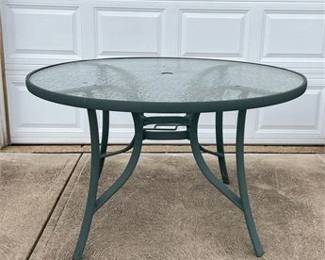 Tempered Glass Top Patio Table 