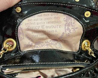 juicy couture patent leather purse clutch