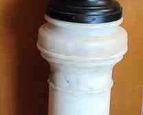 Auguste Moreau Bronze Sculpture WMarble Pillar