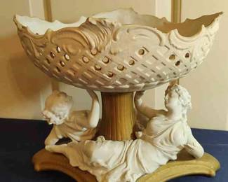Grecian Style Bowl On Pedestal