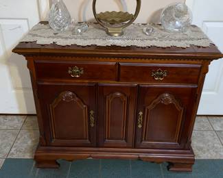 Mahogany Wood Flip-Top Buffet Server