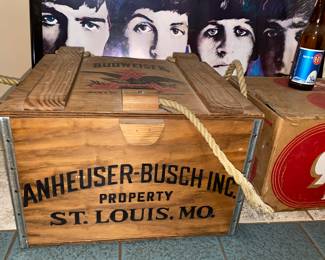Anheuser Bush beer crate