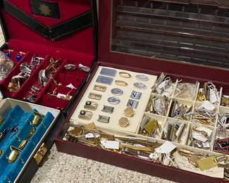 Vintage cuff links & tie clips