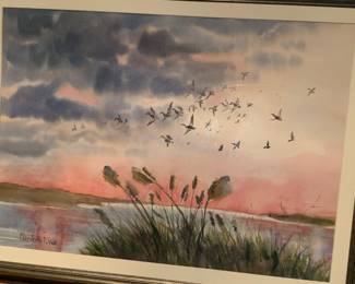 Watercolor by Elizabeth Wolf, daughter of popular local painter Helen Mosby