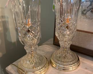 Gorgeous Waterford crystal lamps