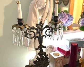 pair of vintage girandoles , 