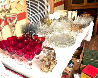 Ruby Red wine and water glasses