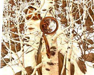 Bev Doolittle hidden art.  " Two More Indian Horses" series of 3