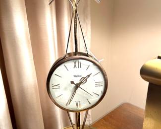 vintage united brass clock