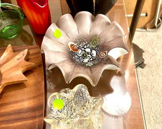 Gorgeous 1950s murano glass ashtrays/dishes