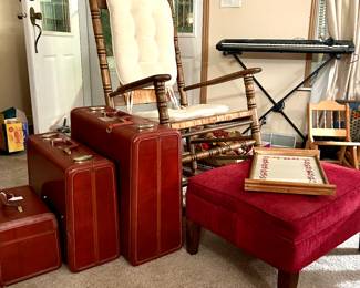 vintage leather samsonite luggage