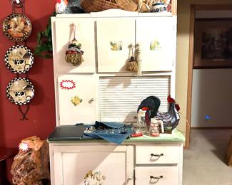 Old Kitchen Cabinet with galvanized top