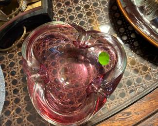 vintage murano glass ashtray