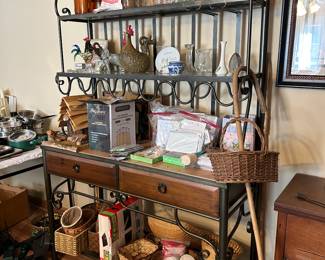 large iron bakers rack