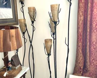unusual floor lamps ( cast iron)