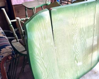 metal top table with chairs