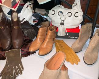 Women's  ankle boots, hand bags 