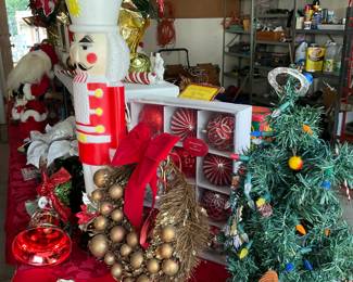 Vintage Christmas decor, vintage Christmas blow molds 