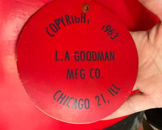 1963,  L.A Goodman MFG, blowmold Santa, 5 foot tall