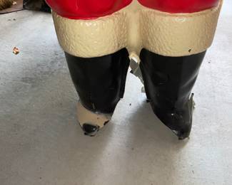 1963,  L.A Goodman MFG, blowmold Santa, 5 foot tall. Broken feet