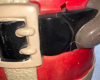 1963,  L.A Goodman MFG, blowmold Santa, 5 foot tall, some cracks 