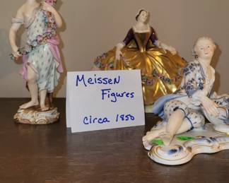 Meissen, Porcelain Figures,  circa  1850