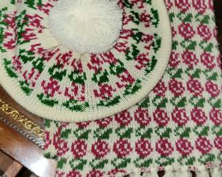 Vintage, scarf  & hat set