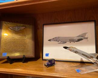 great book collection Marines, military jets, Time Life Series The Epic of Flight, replica models, photographs 