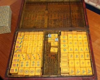 Antique Mahjong Game Set
