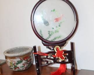 Asian Coy Diorama Pottery