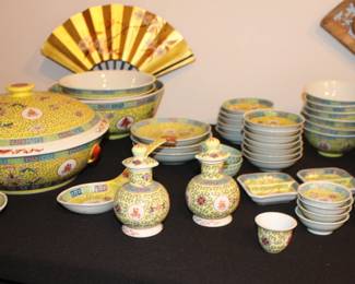 Chinese Dishware, Rice Bowls, Tea Bowls, Condiments, Soup Spoons ci gang or tong gang