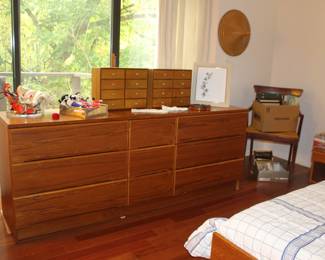 MCM Danish Dresser, Wood Boxes, Chairs