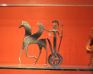 Chinese Warrior Figurine In Shiny Glaze Hong Kong, Eqyptian Figure Horse, Pottery Horse  Purple Gray Soap Stone Carving