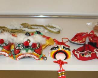 Chinese Dragons, Masks, Shoes, Fans