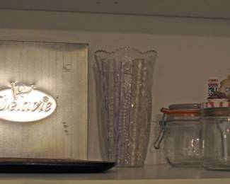 Glass Vase, Tin Glass Jari