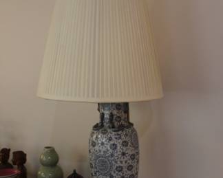Asian Lamp and Dishes