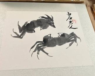 Crabs Asian Art by Artist