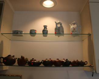 Yixing Tea Pots of Clay and Chinese  & Japanese Porcelain Tea Pots