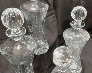 Heavy Decorative Glass Decanters By Towle