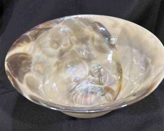 Murano Iridescent Bowl Yalos Casa  Handmade In Italy
