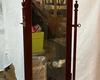 Unique Wooden Mirror Jewelry Organizer