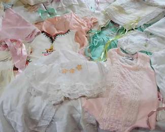 Vintage And Precious Hand Made Baby Clothes, Blankets, And Toddler Outfits