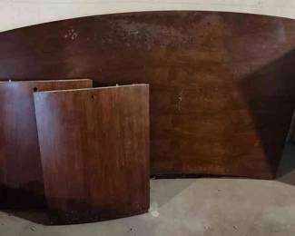 Wooden Curved Desk With 1 Drawer